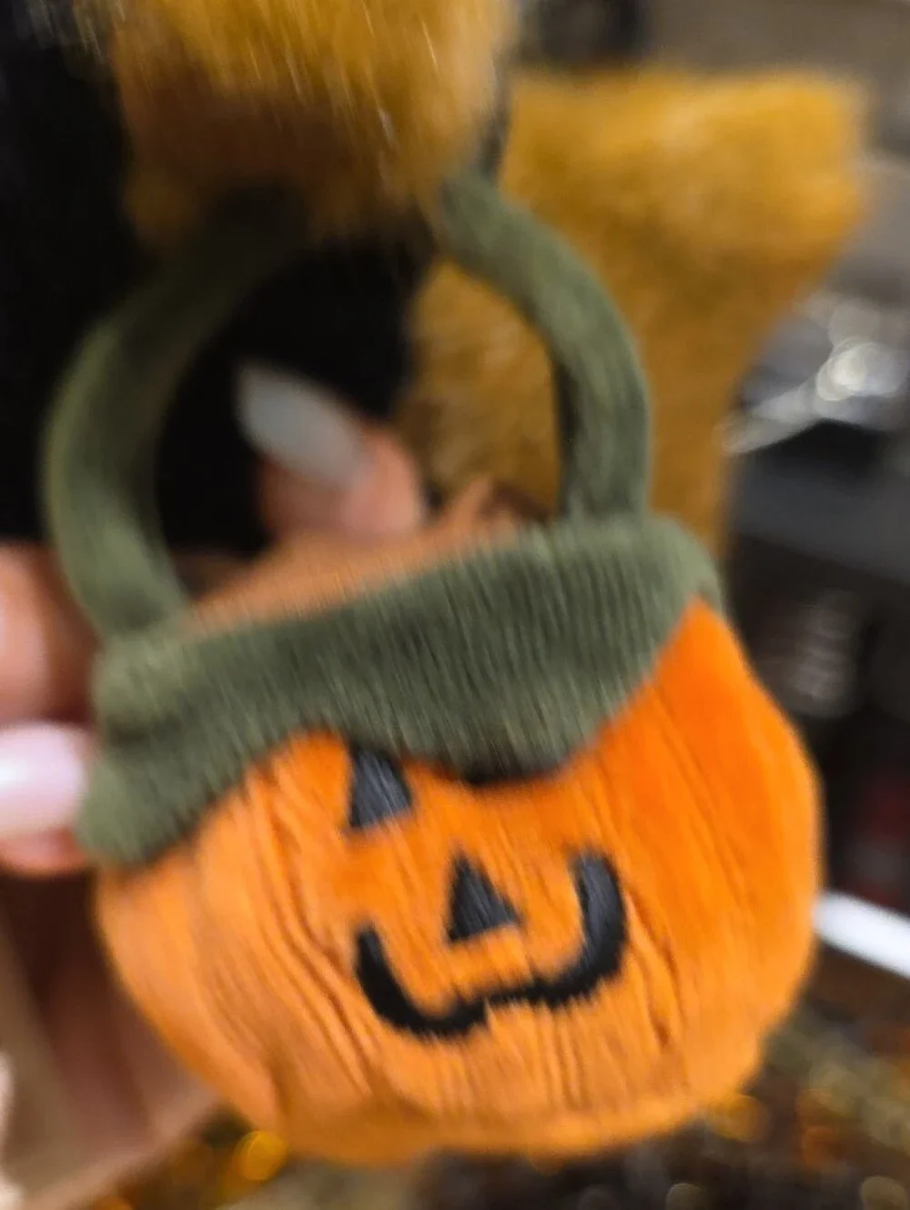 Boyds Bears Plush Pumpkin-Themed Bear in Orange and Black Outfit